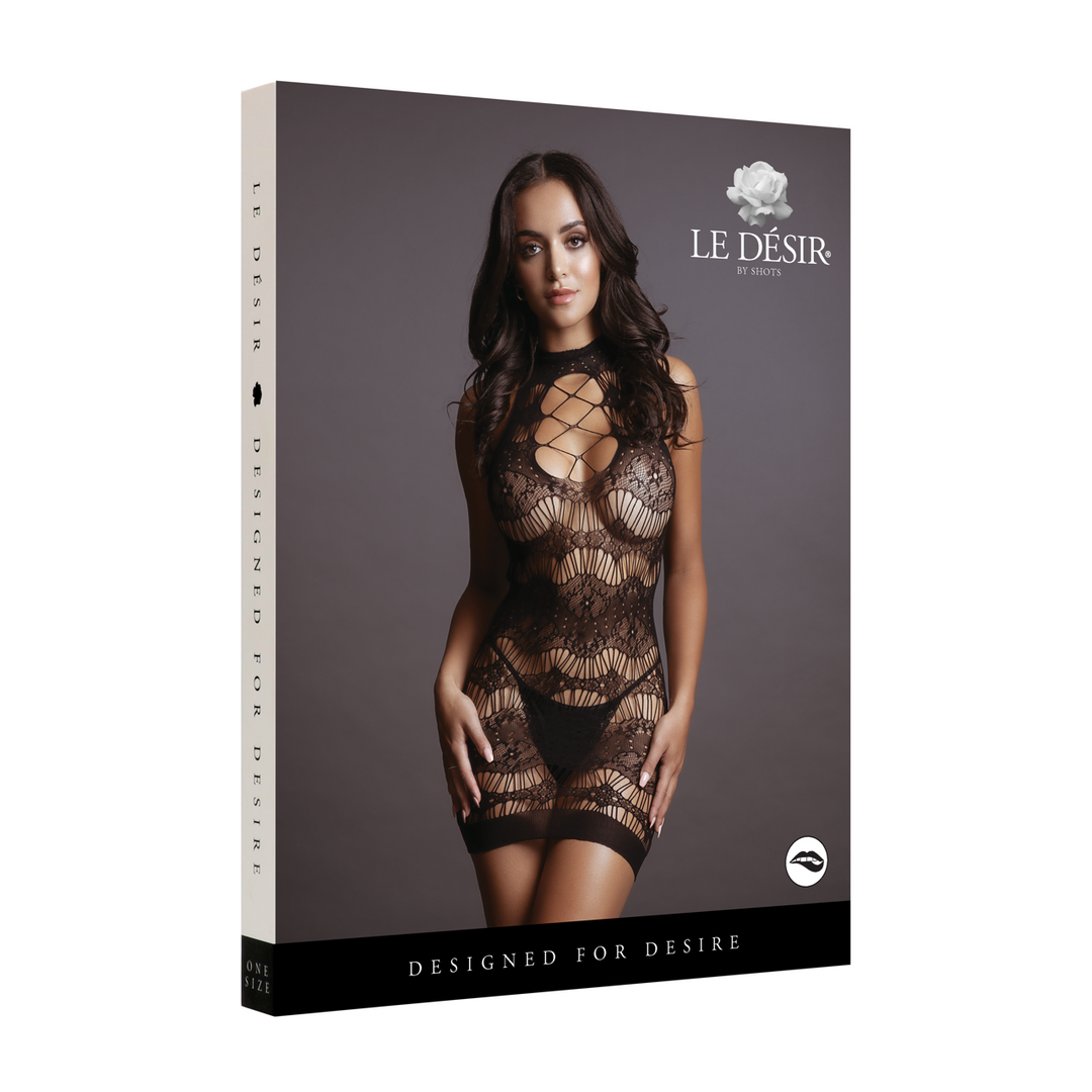 Le désir by shots Criss Cross Neck Mini Dress - One Size (8714273495389)