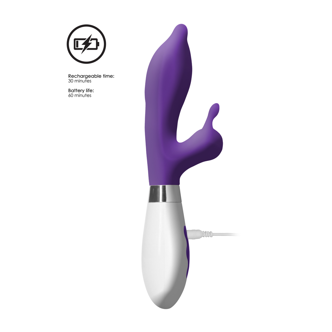 Luna by shots Adonis - Oplaadbare Rabbit Vibrator - Paars (8714273533524)