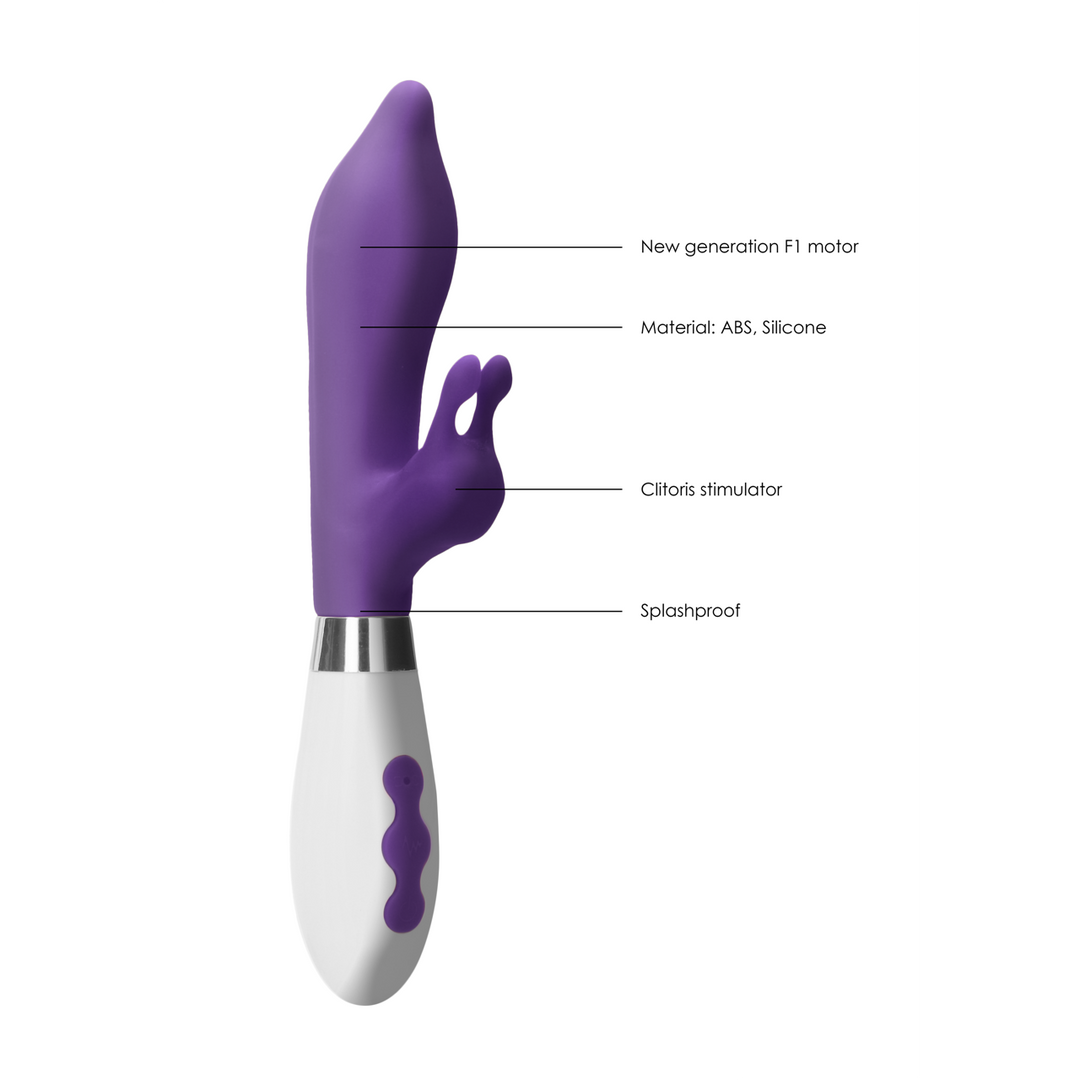 Luna by shots Adonis - Oplaadbare Rabbit Vibrator - Paars (8714273533524)