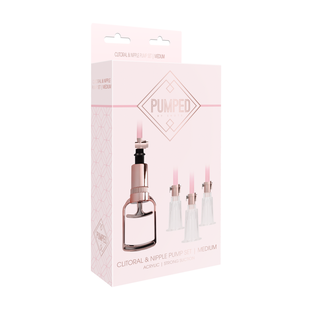 Pumped by shots Clitorale Tepelpomp Set Medium - Medium (8714273548443)