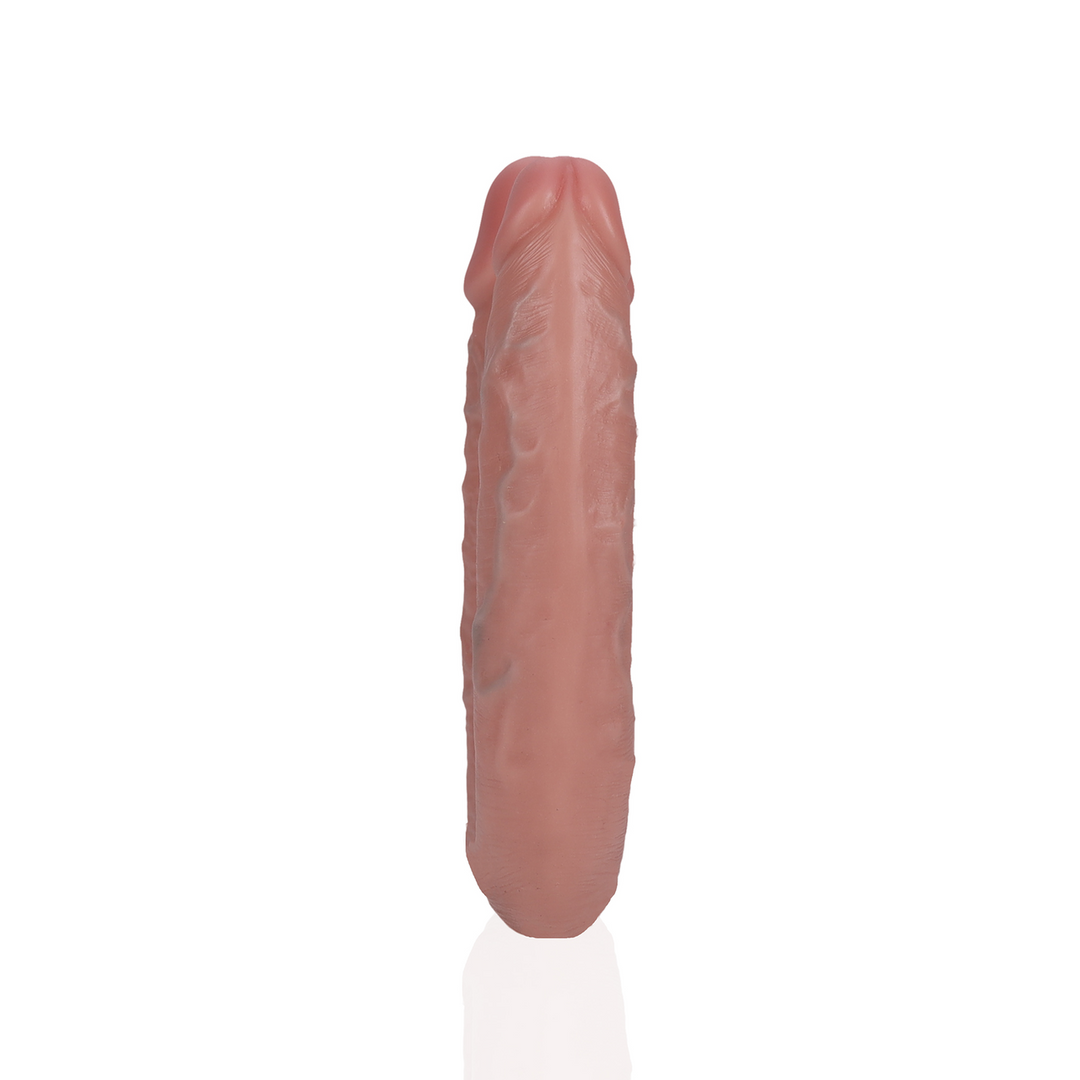 Realrock by shots U Vormige Dubbele Dildo 5 / 12,7 cm - Vlees (8714273505521)