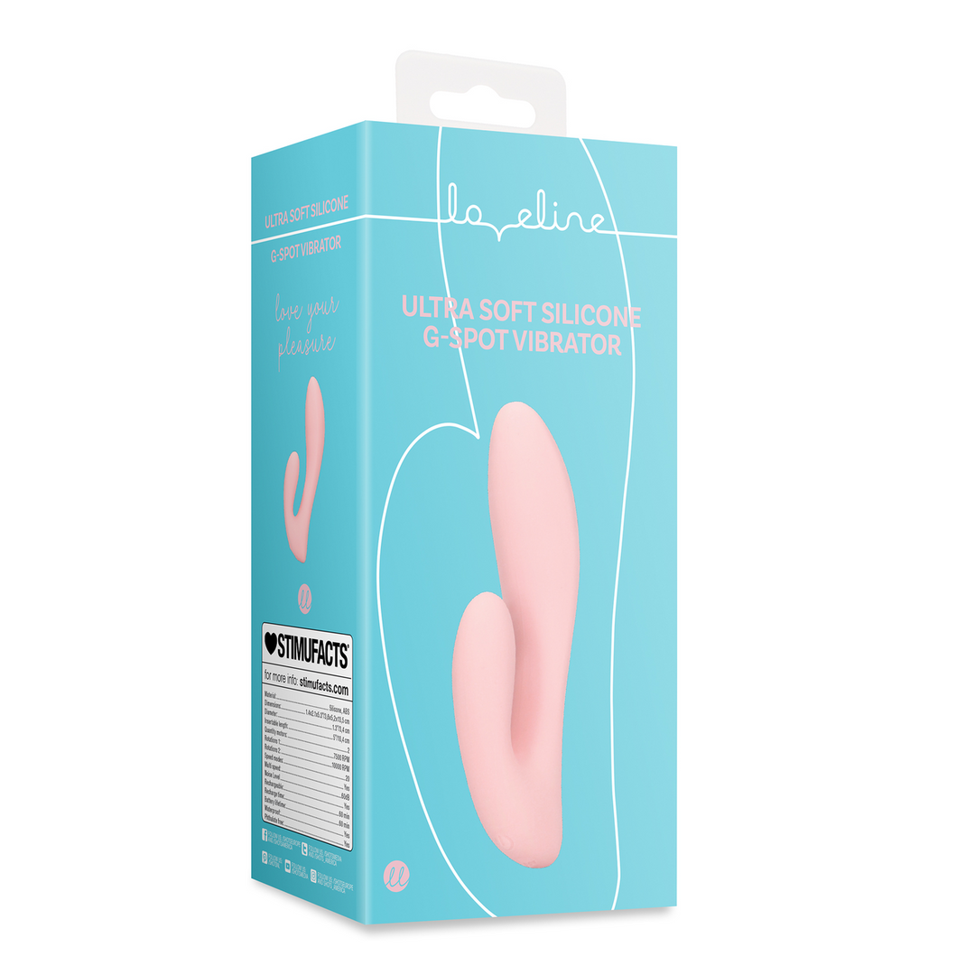 Loveline by shots Ultra Soft Silicone G-Spot Vibrator - Cherry Chiffon (8714273048974)