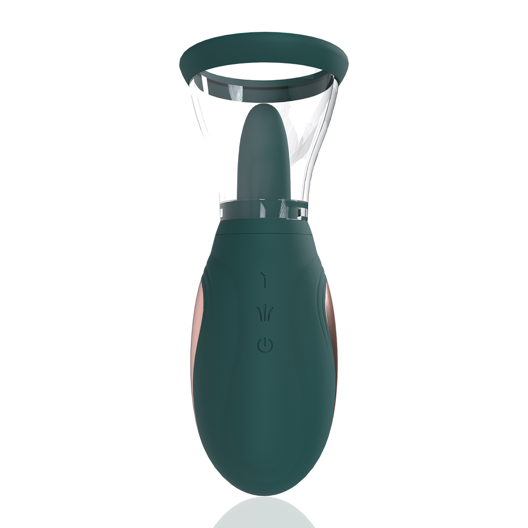 Pumped by shots Enhance - Oplaadbare Vulva- en Borstpomp - Bosgroen (8714273054777)