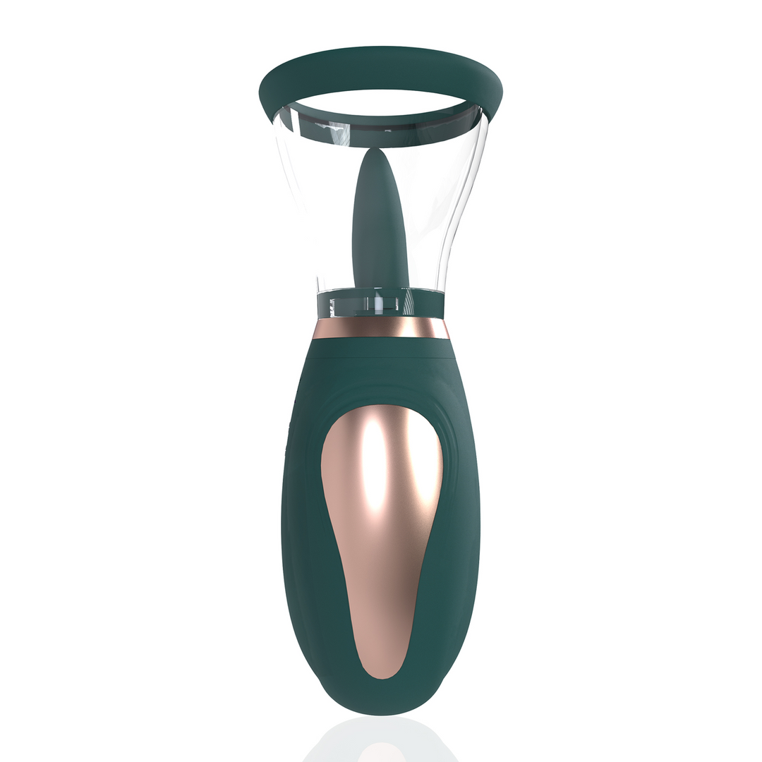 Pumped by shots Enhance - Oplaadbare Vulva- en Borstpomp - Bosgroen (8714273054777)