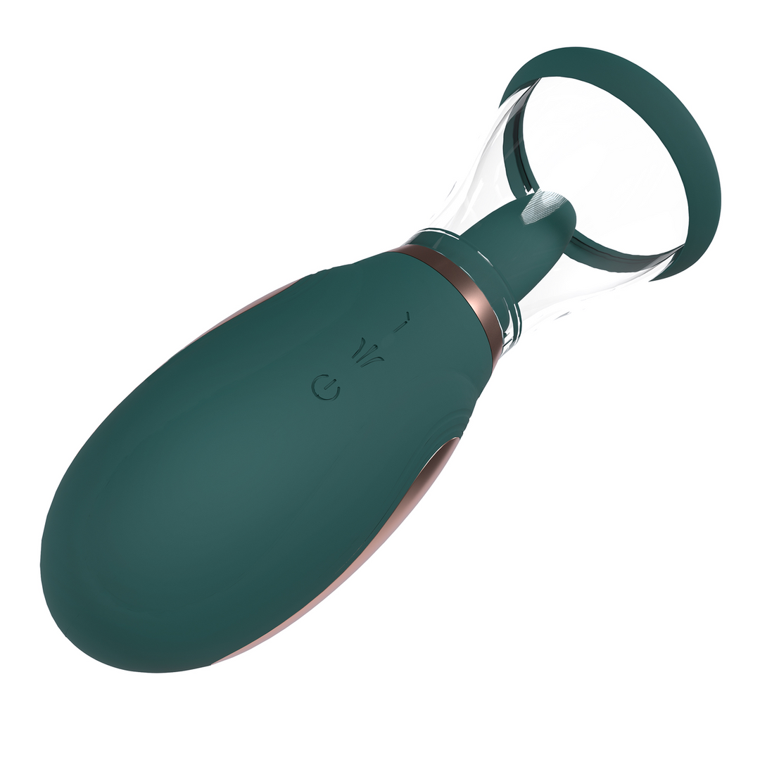 Pumped by shots Enhance - Oplaadbare Vulva- en Borstpomp - Bosgroen (8714273054777)