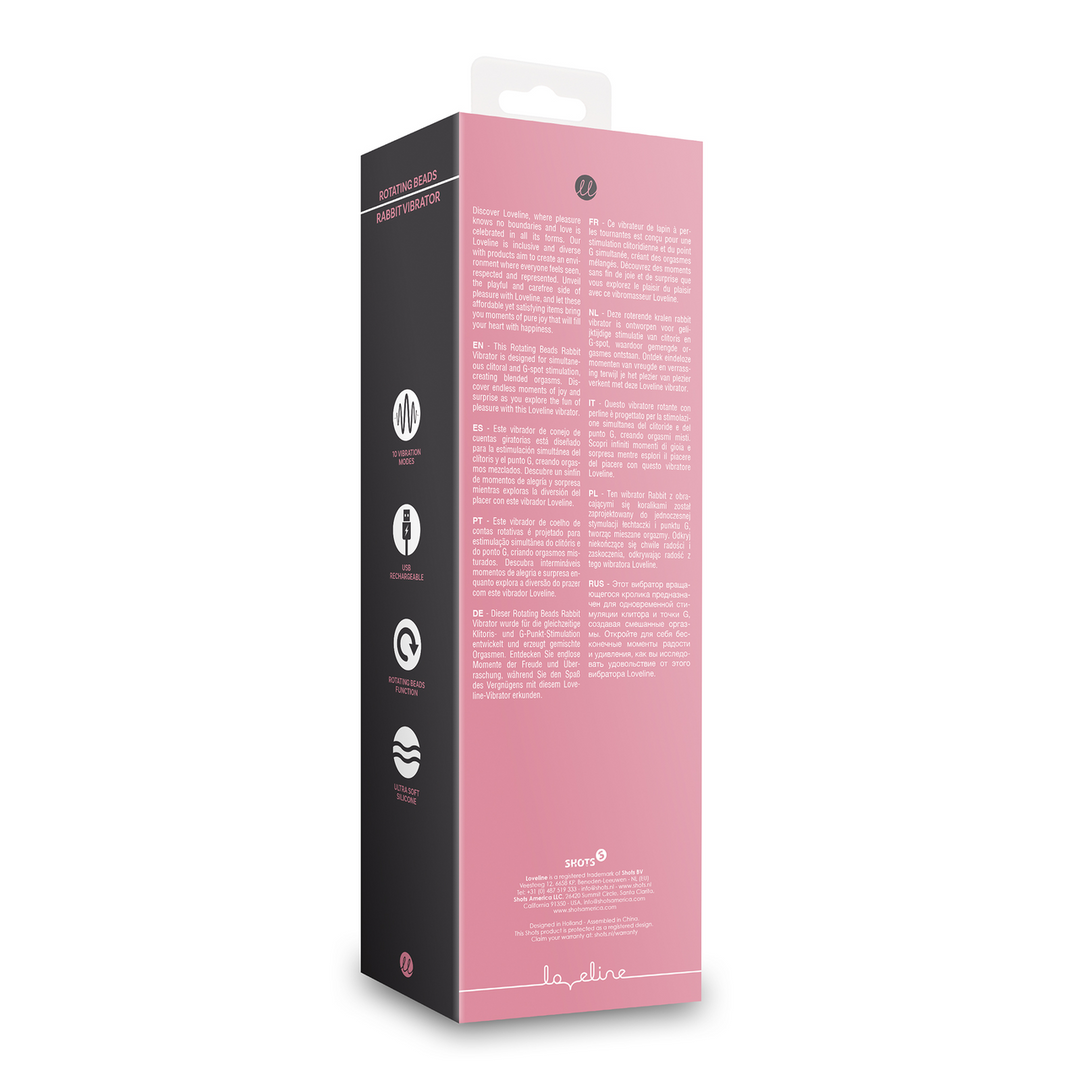 Loveline by shots Roterende Kralen Rabbit Vibrator (8714273049261)