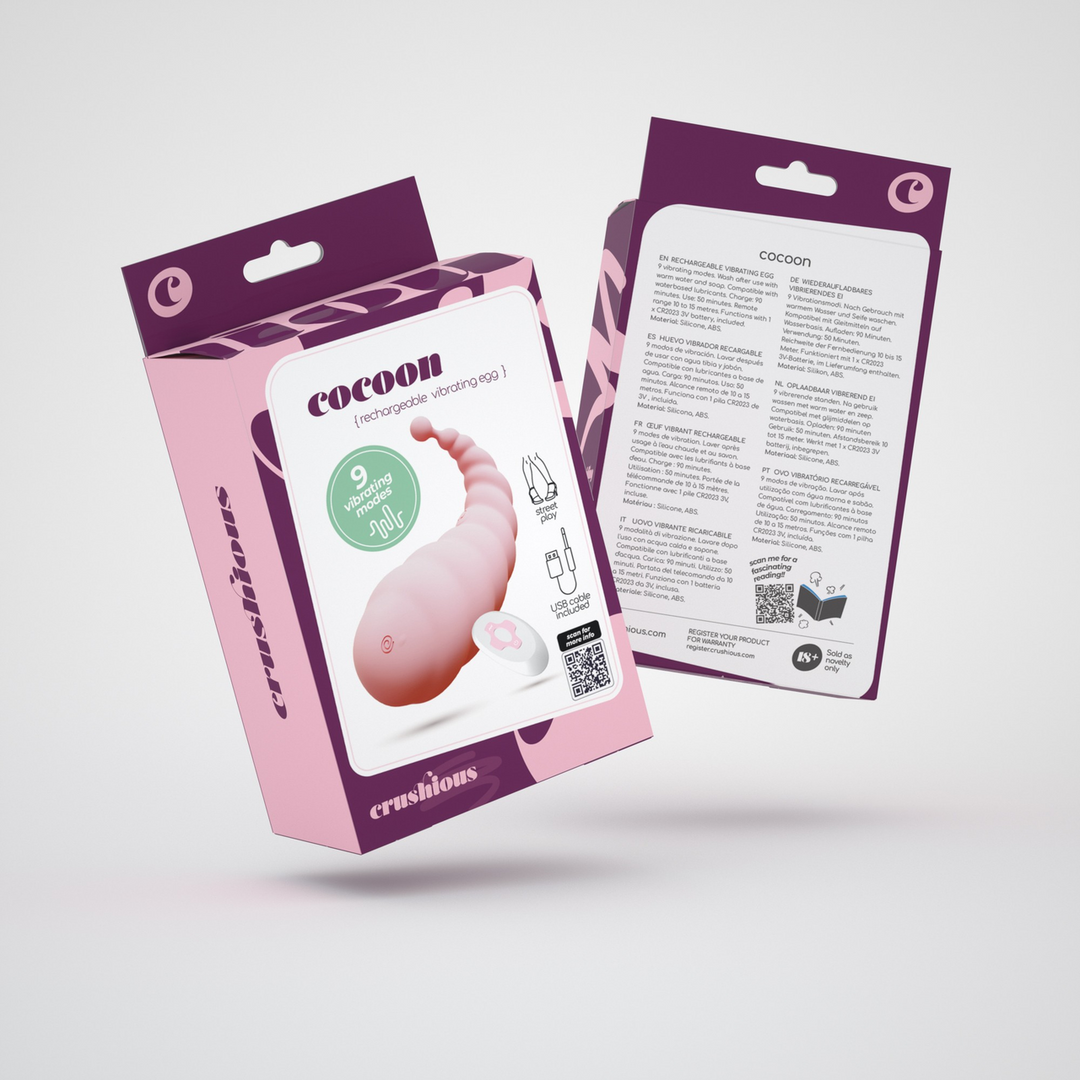 Crushious Cocoon - Oplaadbaar Vibrerend Ei met Afstandsbediening - Roze (7403254157972)