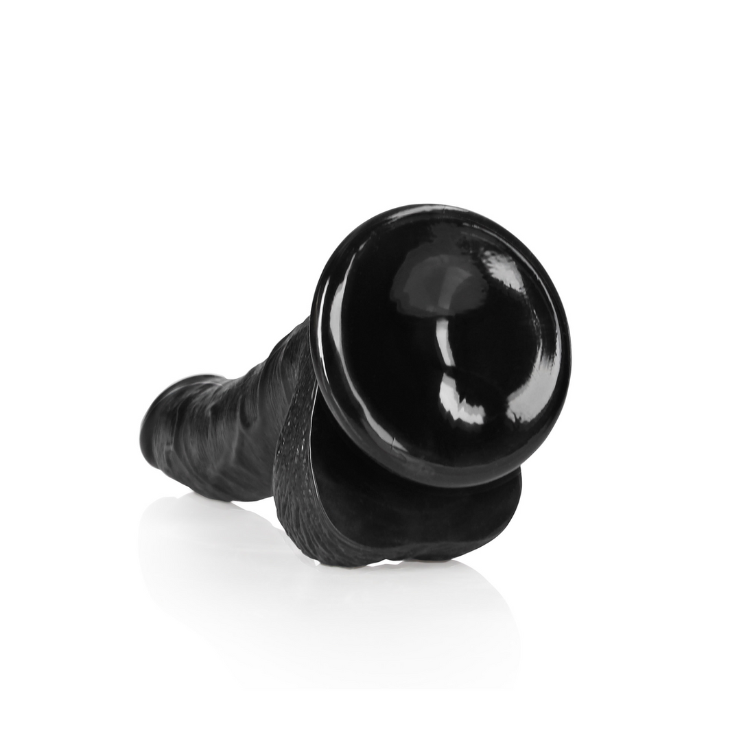 Realrock by shots Gebogen Realistische Dildo met Ballen en Zuignap - 7 / 18 cm (7423522628607)