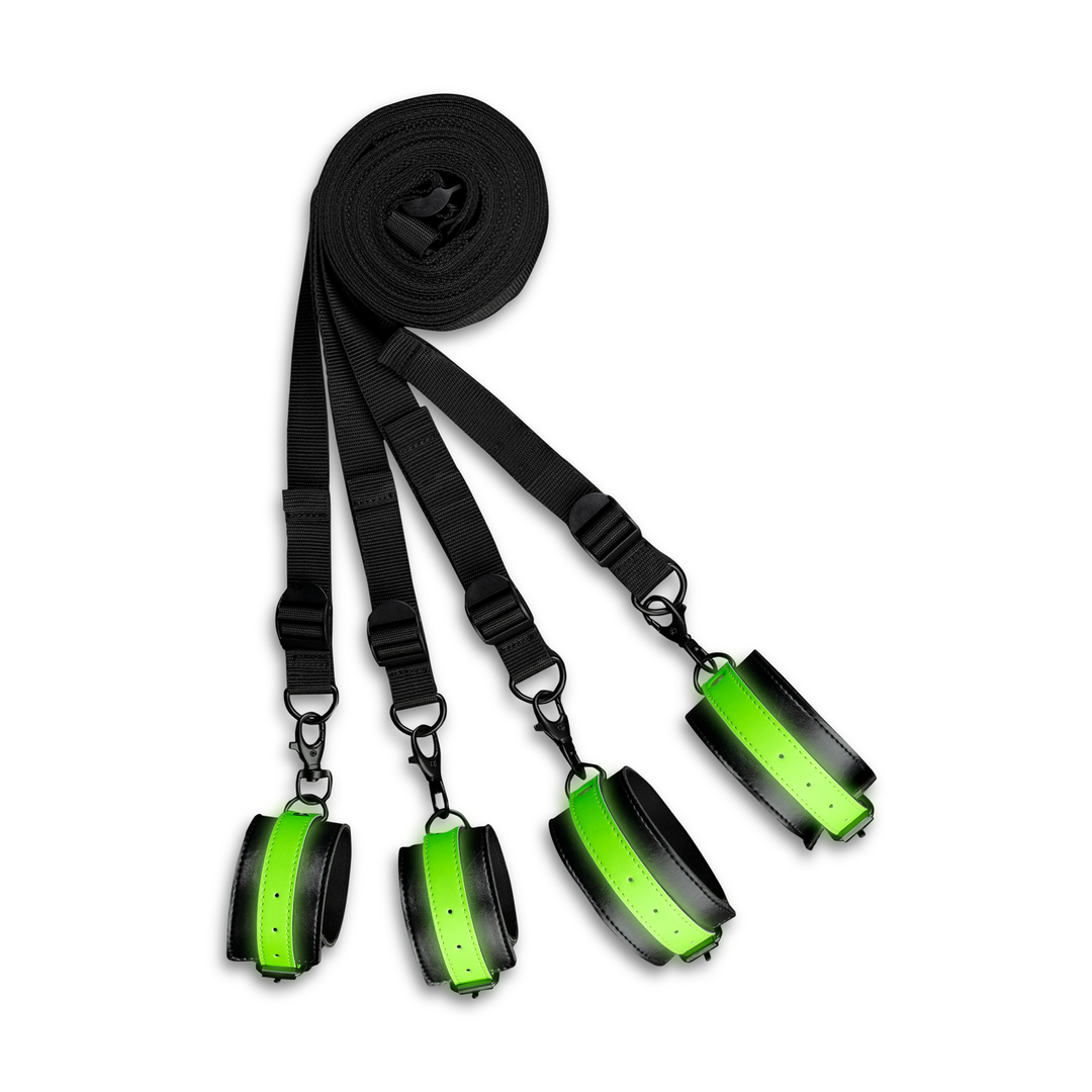 Ouch! by shots Bevestigingsset voor Bedbindings - Glow in the Dark (7423522641606)
