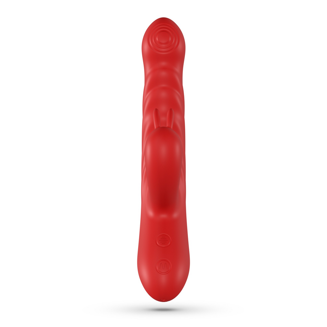 Crushious Lapin - Duwende Konijnen Vibrator - Rood (7403254159365)