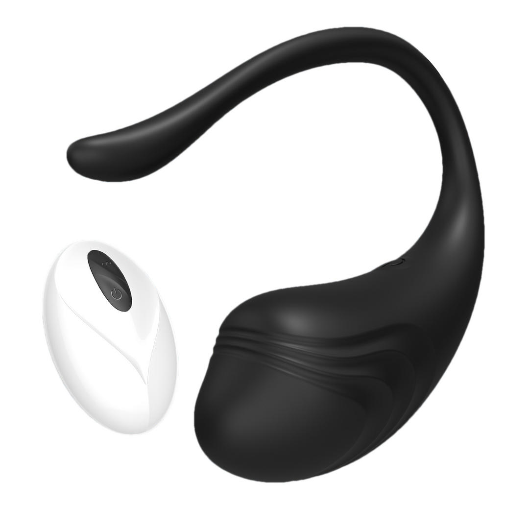 Crushious Tamago - Oplaadbaar Vibrerend Ei met Afstandsbediening - Zwart (7403254159556)