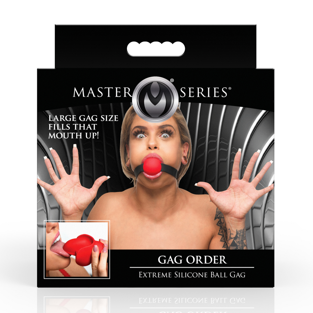 Xr brands Gag Order - Extreme Silicone Ball Gag - Rood (848518054548)