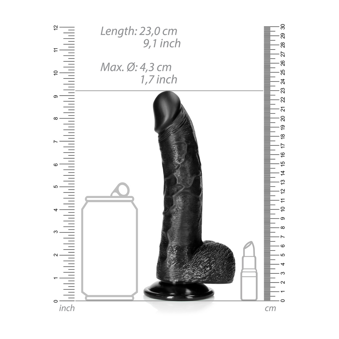 Realrock by shots Gekromde Realistische Dildo met Ballen en Zuignap - 8 / 20,5 cm (7423522628638)