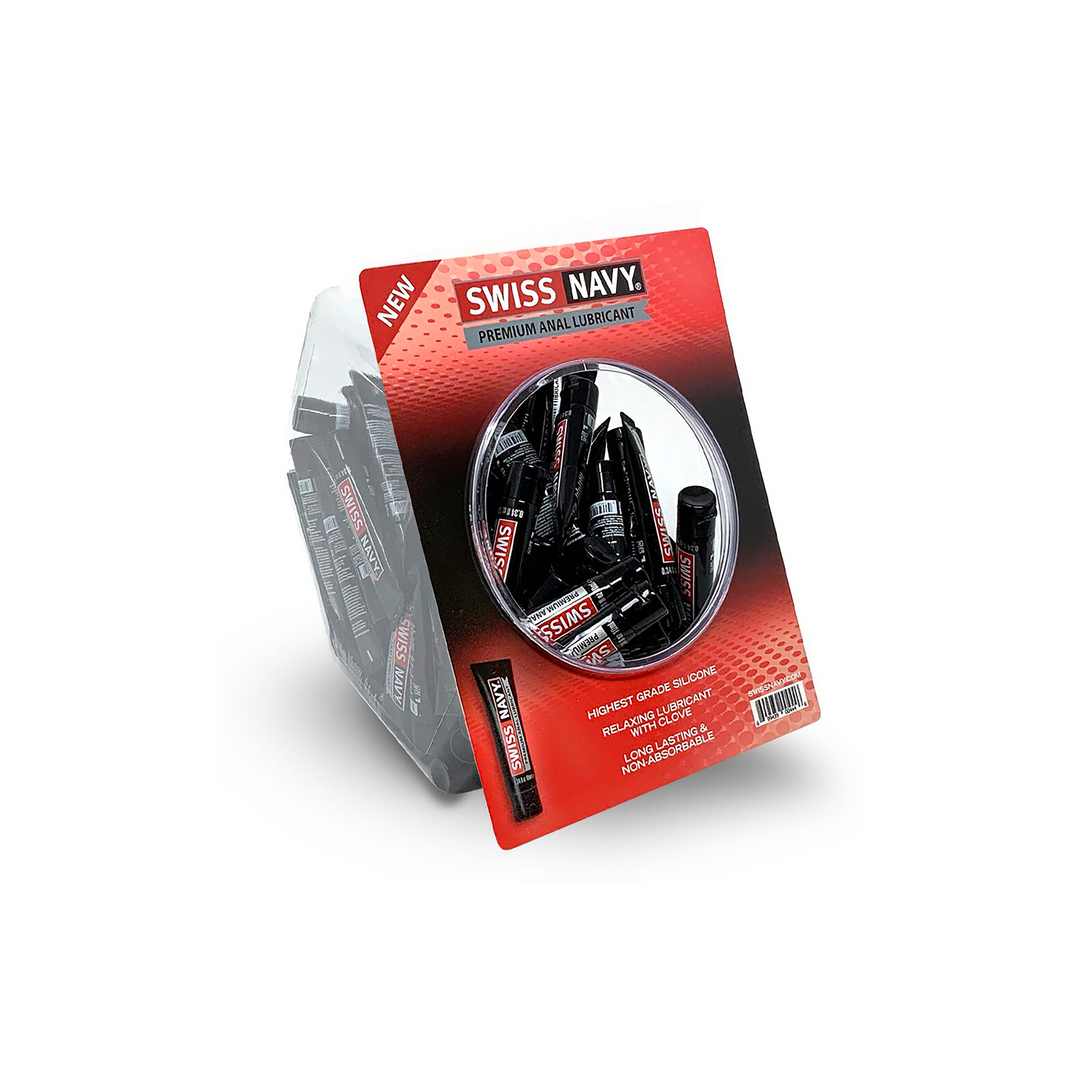 Swiss navy Premium - Siliconenbasis Anale Glijmiddel - Fishbowl - 50 Stuks (699439004620)