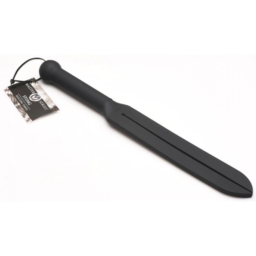 Xr brands Stung Silicone Tawse - Zwart (848518049209)