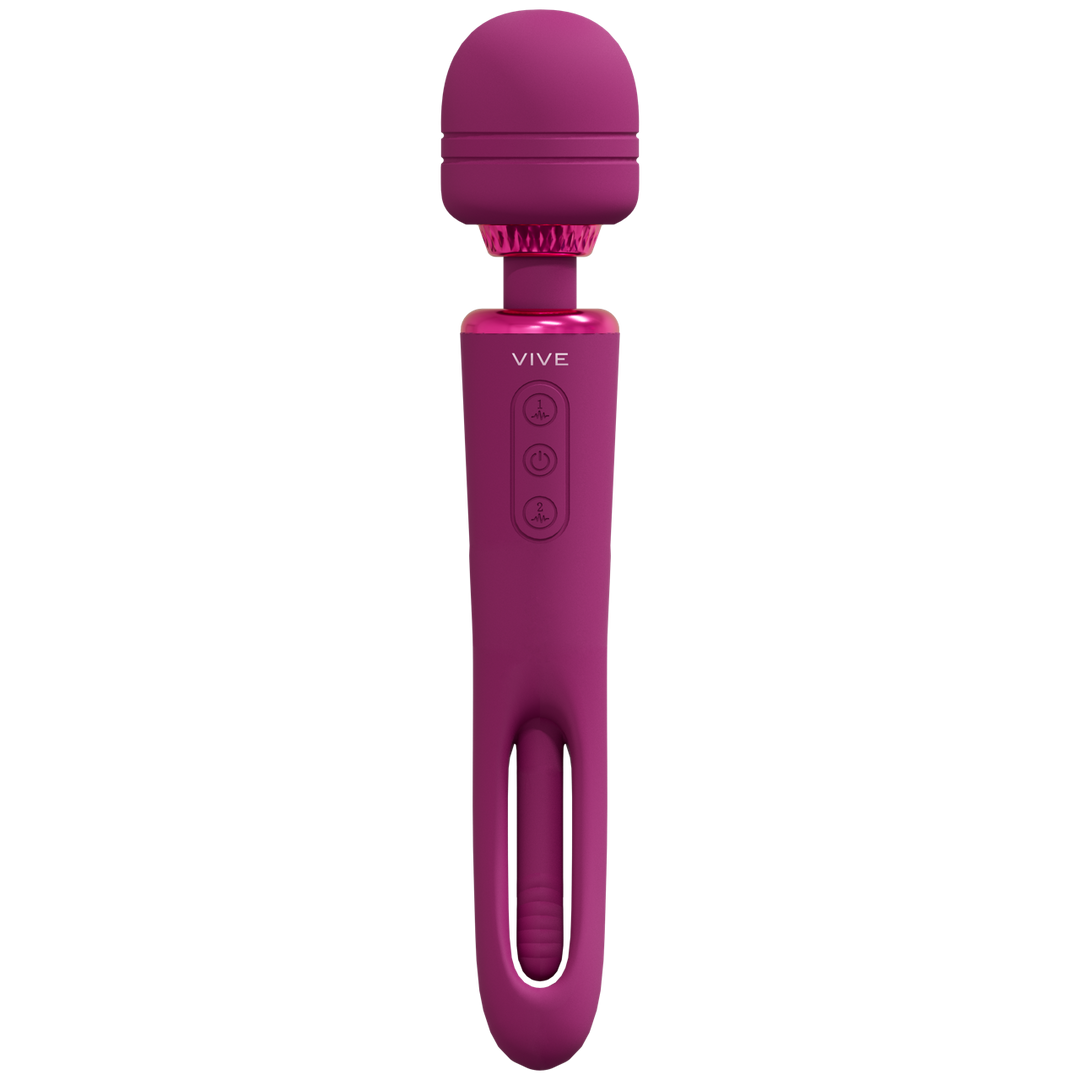Vive by shots Kiku - Dubbelzijdige Wand met Innovatieve G-Spot Flapper Stimulator - Roze (8714273051820)