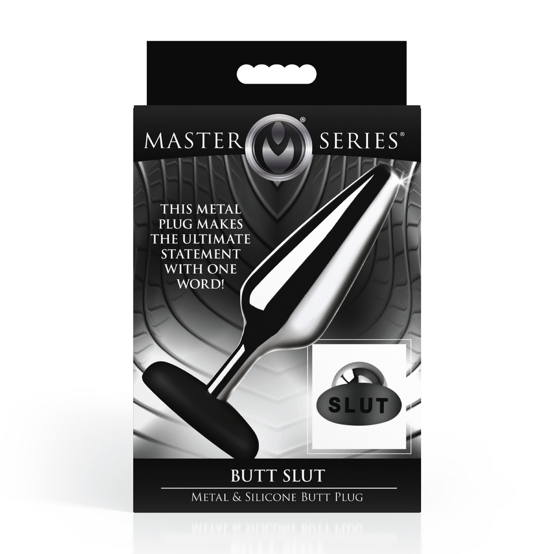 Xr brands Butt Slut - Metalen en Siliconen Anale Plug - Zilver (848518055279)