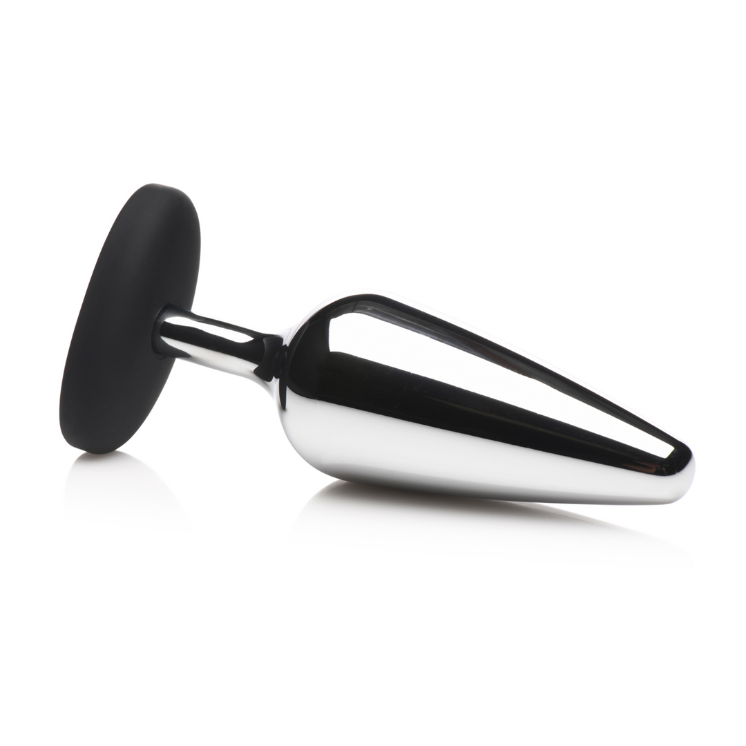 Xr brands Butt Slut - Metalen en Siliconen Anale Plug - Zilver (848518055279)