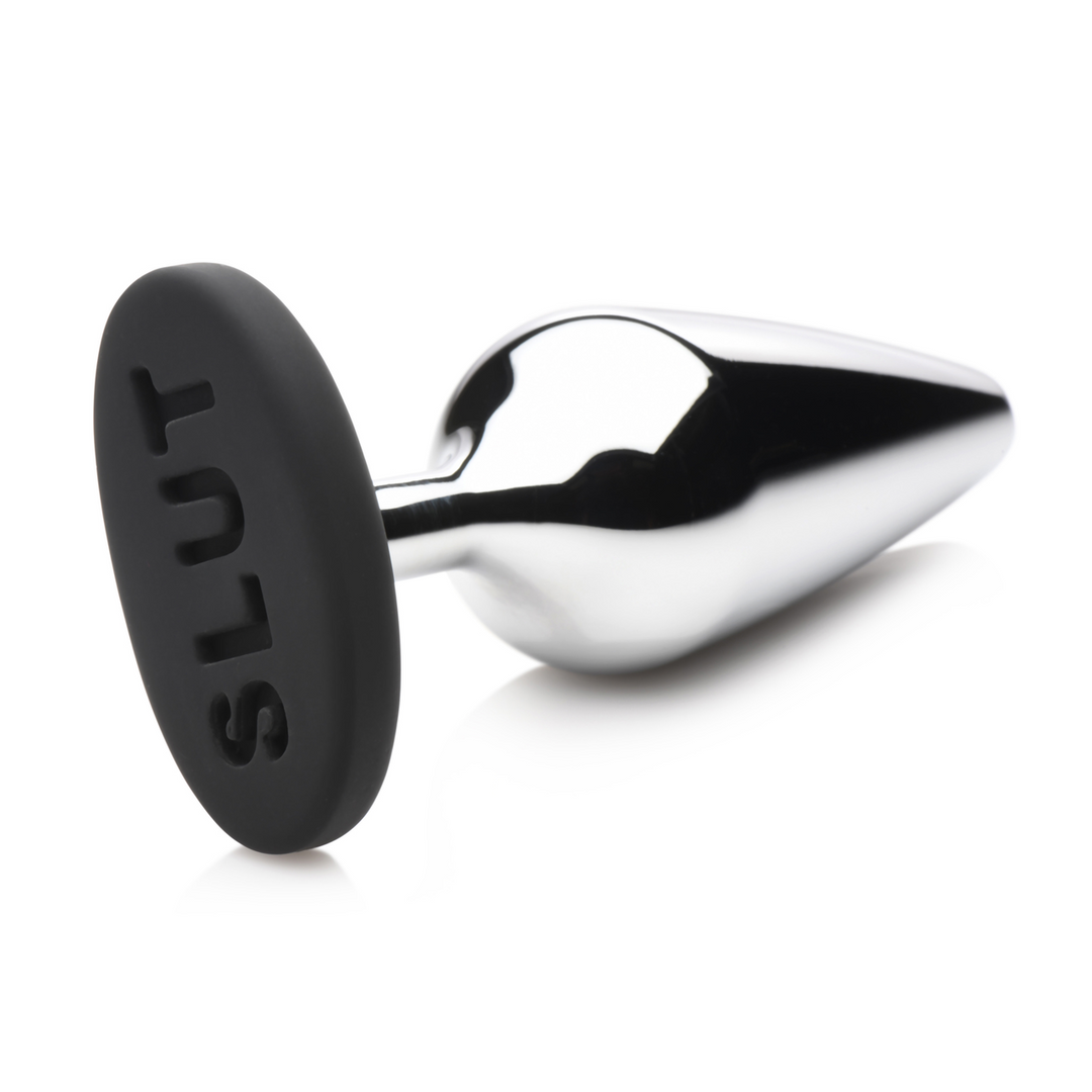 Xr brands Butt Slut - Metalen en Siliconen Anale Plug - Zilver (848518055279)