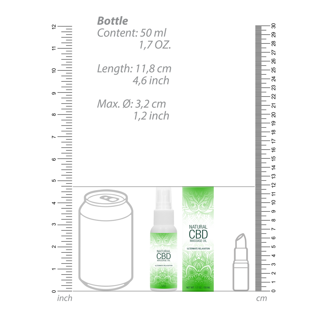 Pharmquests by shots Natuurlijke CBD - Massageolie - 2 fl oz / 50 ml (8714273929709)
