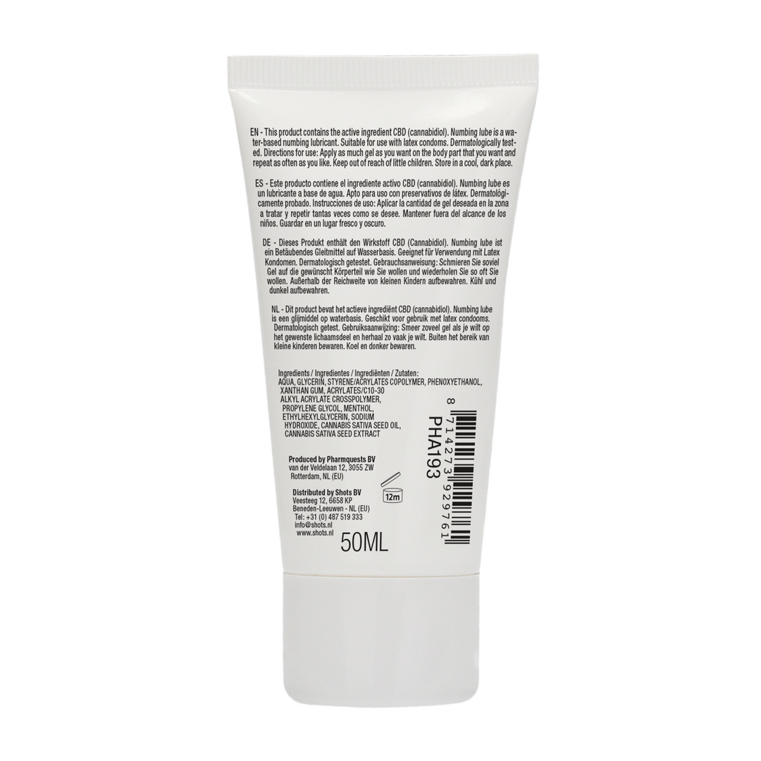 Pharmquests by shots Natuurlijke CBD - Verdoofd Glijmiddel - 2 fl oz / 50 ml (8714273929761)