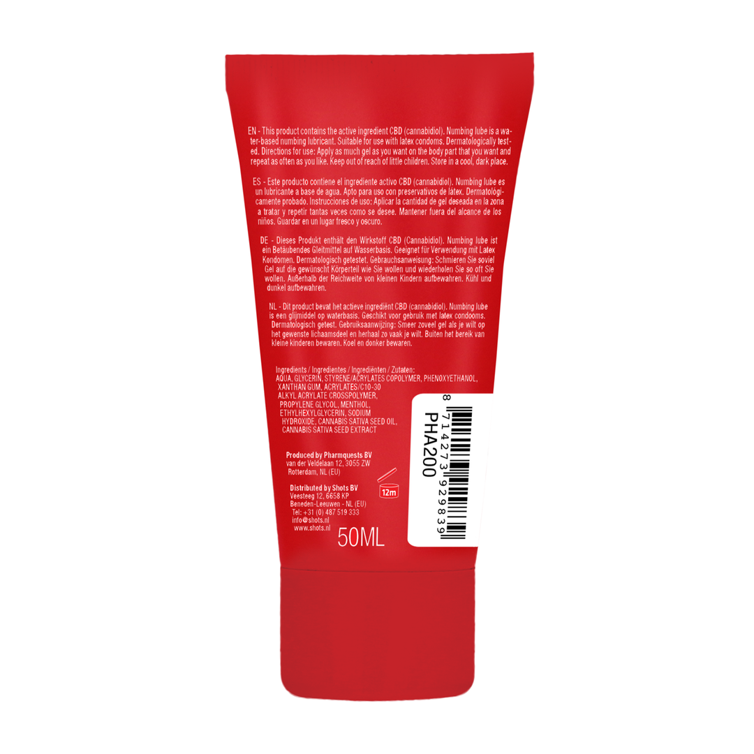 Pharmquests by shots Originele CBD uit Amsterdam - Numbing Lubricant - 2 fl oz / 50 ml (8714273929839)