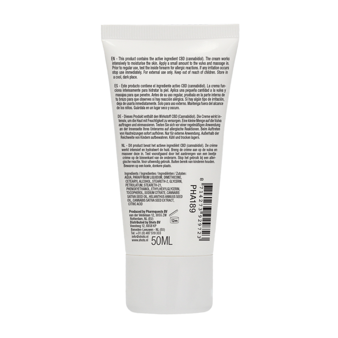Pharmquests by shots Natuurlijke CBD - Masturbatiecrème voor Haar - 2 fl oz / 50 ml (8714273929723)