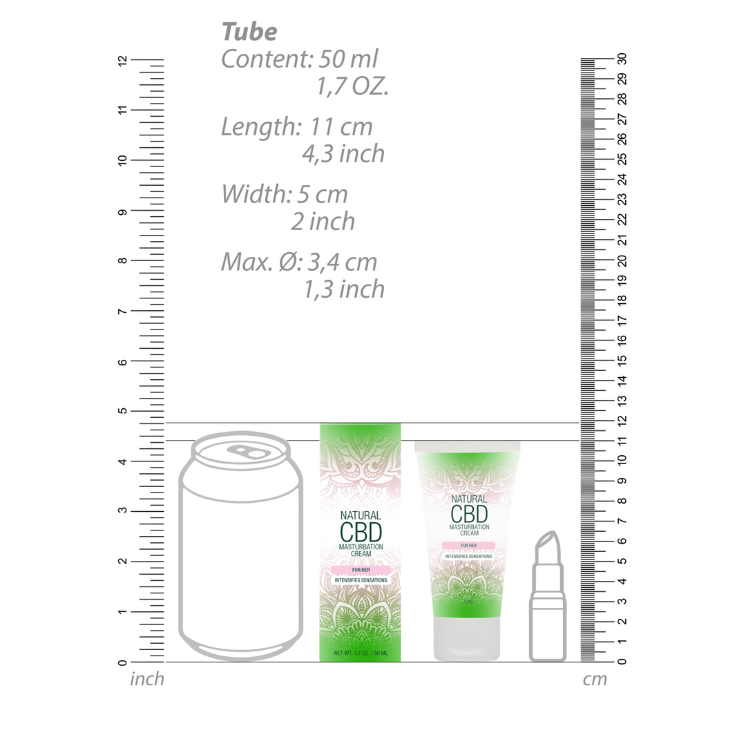 Pharmquests by shots Natuurlijke CBD - Masturbatiecrème voor Haar - 2 fl oz / 50 ml (8714273929723)