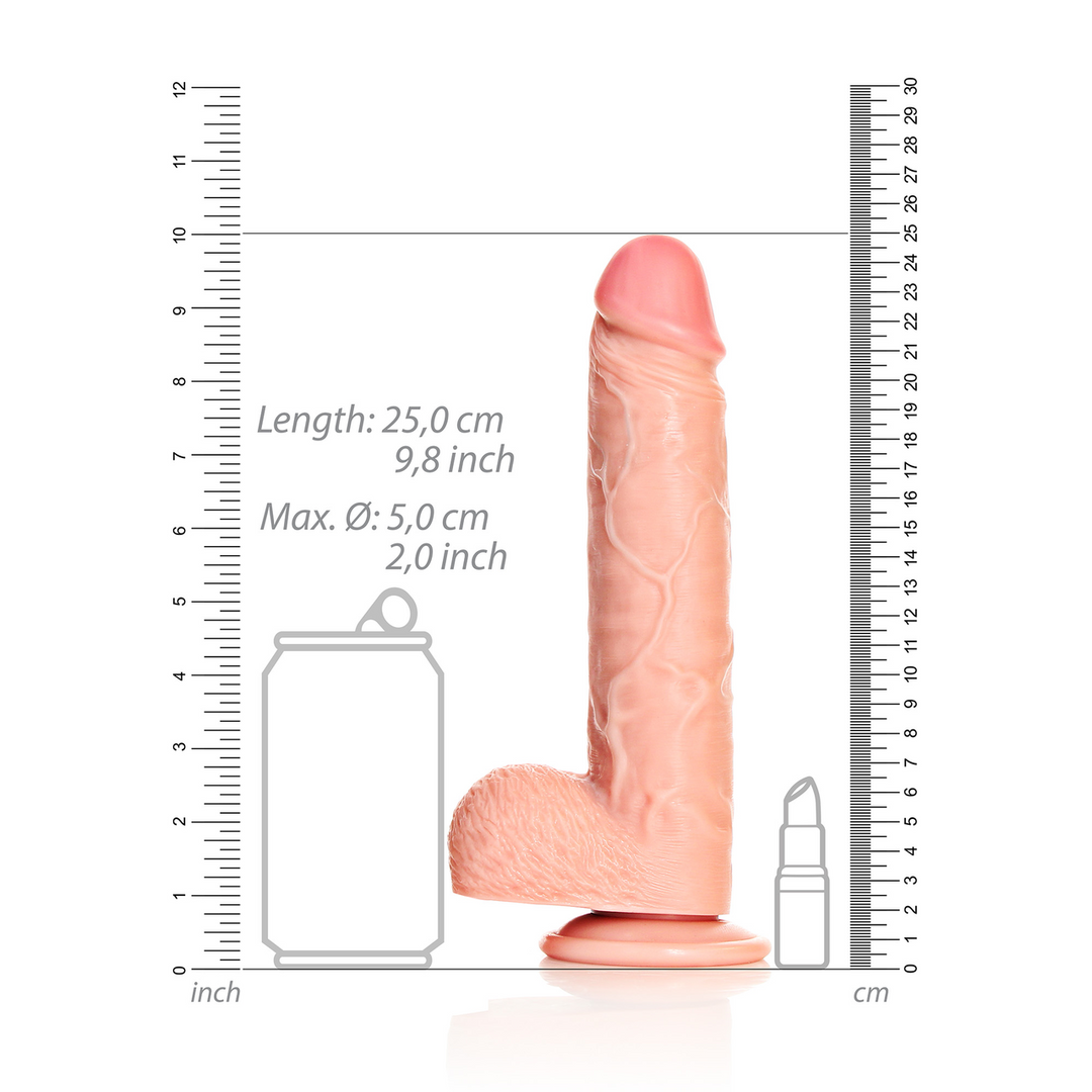 Realrock by shots Rechtdoor Realistische Dildo met Ballen en Zuignap - 9 / 23 cm (7423522628683)