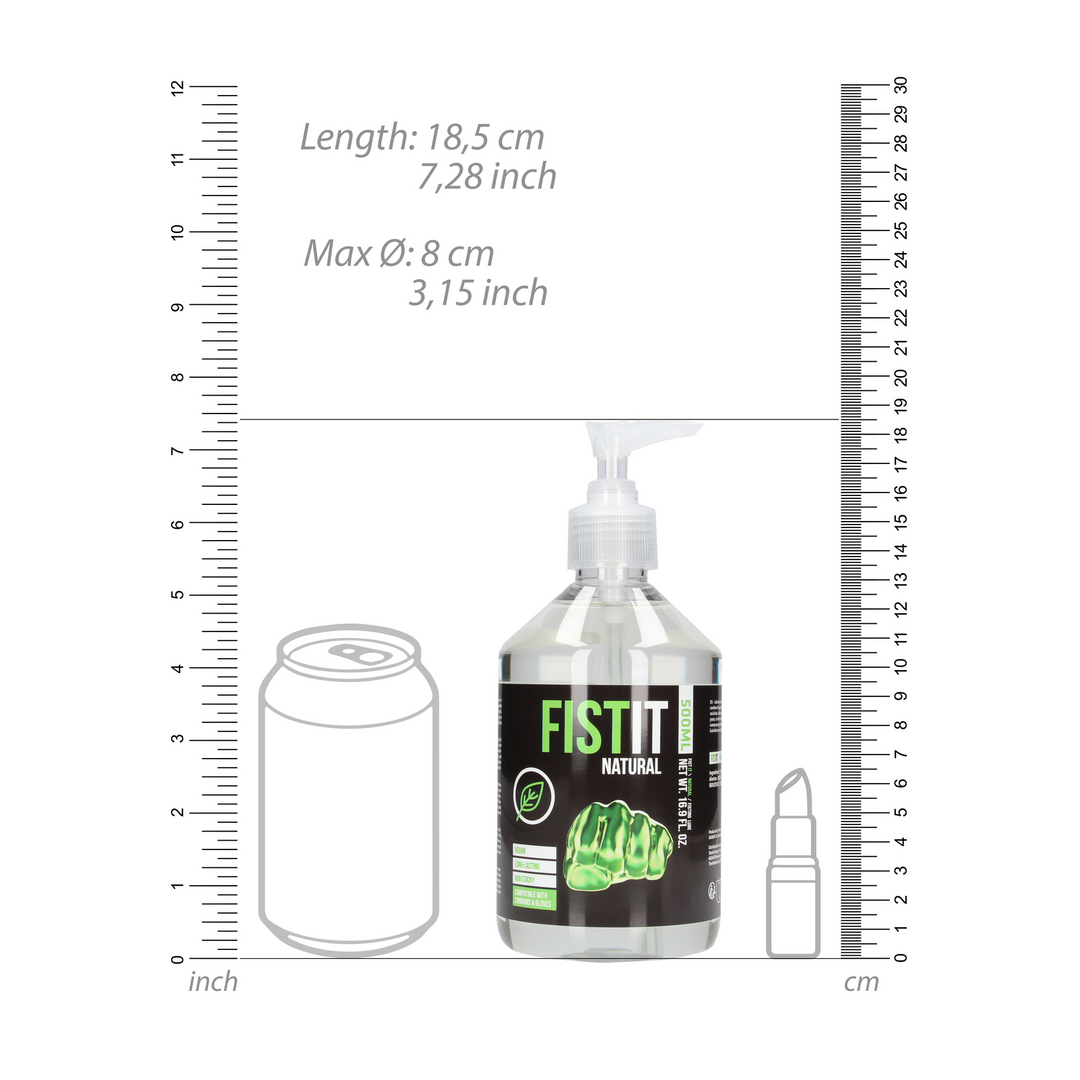 Fist it by shots Natuurlijke waterbasis glijmiddel - 17 fl oz / 500 ml - Pomp (8714273936462)