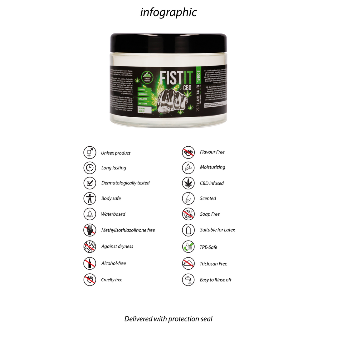 Fist it by shots CBD Glijmiddel - 17 fl oz / 500 ml (8714273928962)
