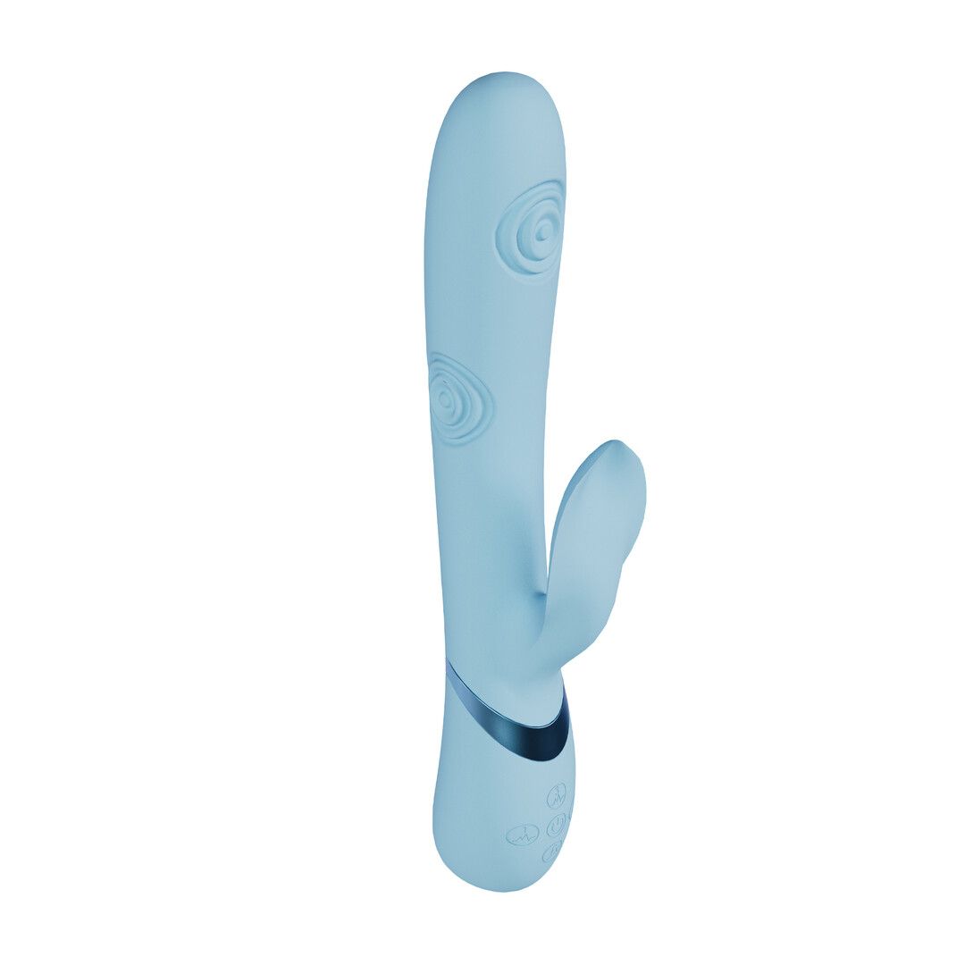 Vive by shots Fronda - G-Spot Vibrerende en Kloppende Blad Clitorisstimulator - Blauw (8714273059055)