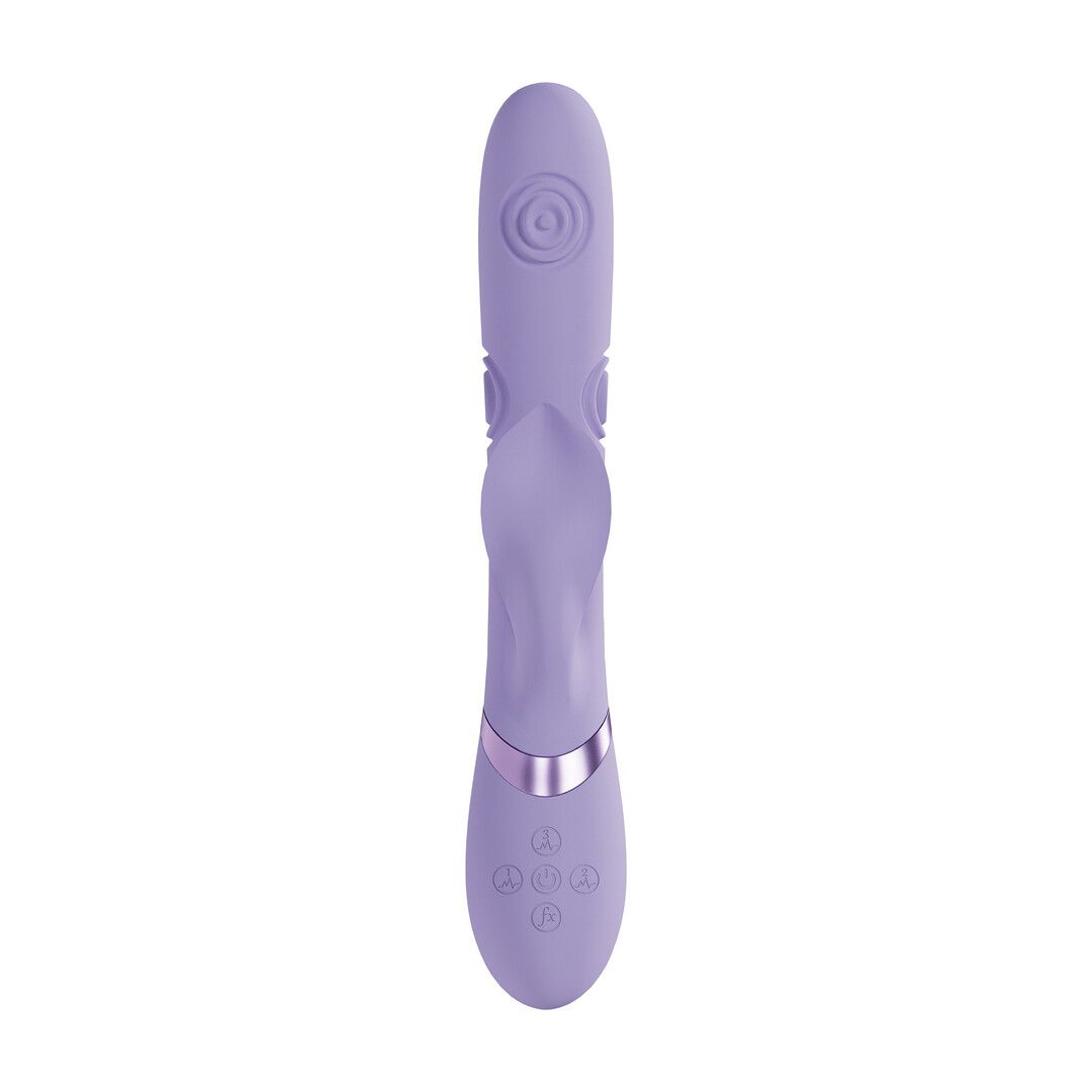 Vive by shots Fronda - G-Spot Vibrerende en Tikken Blad Clitorisstimulator - Lavendel (8714273059062)