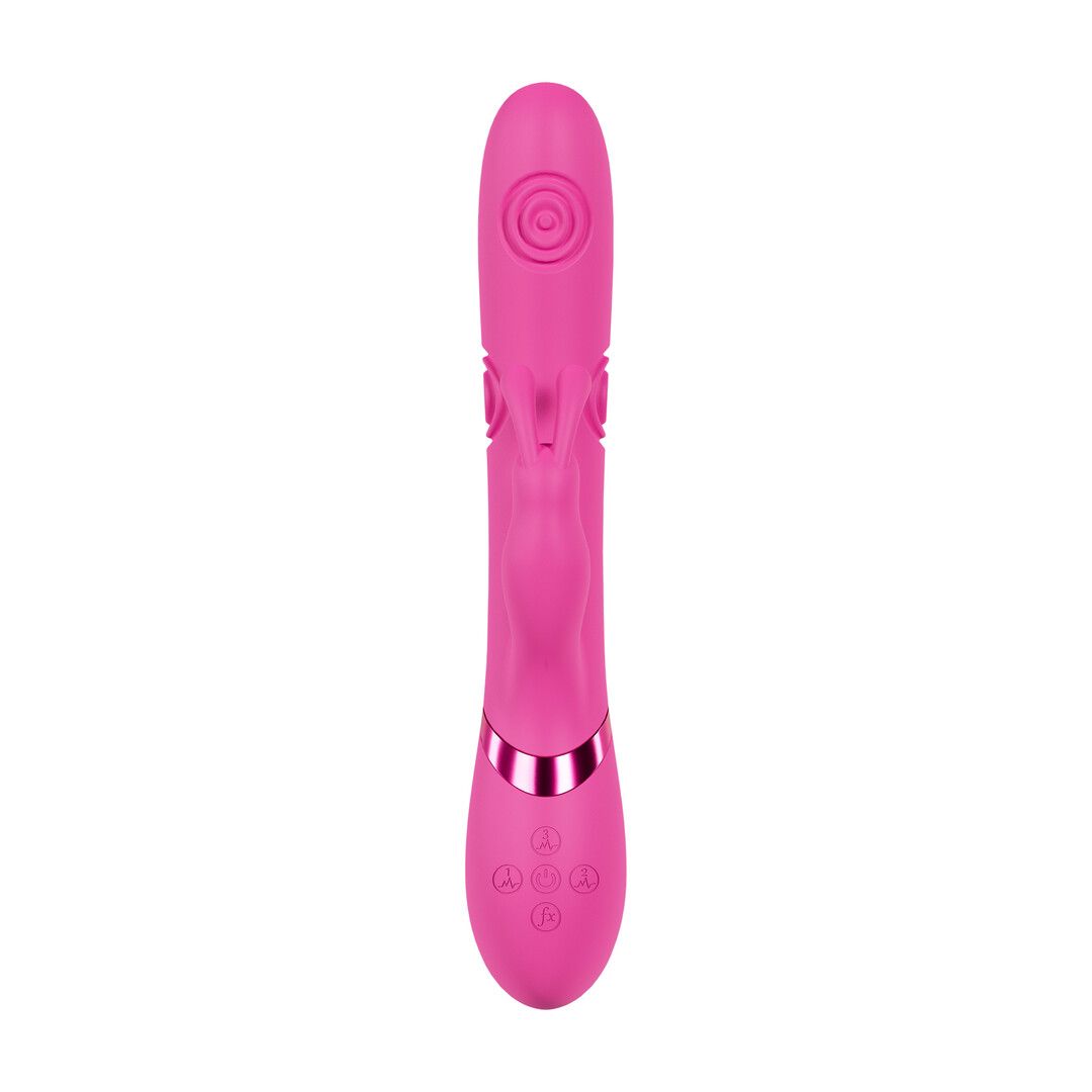 Vive by shots Mimi - G-Spot Vibrerende en Tikkende Konijn - Roze (8714273059017)