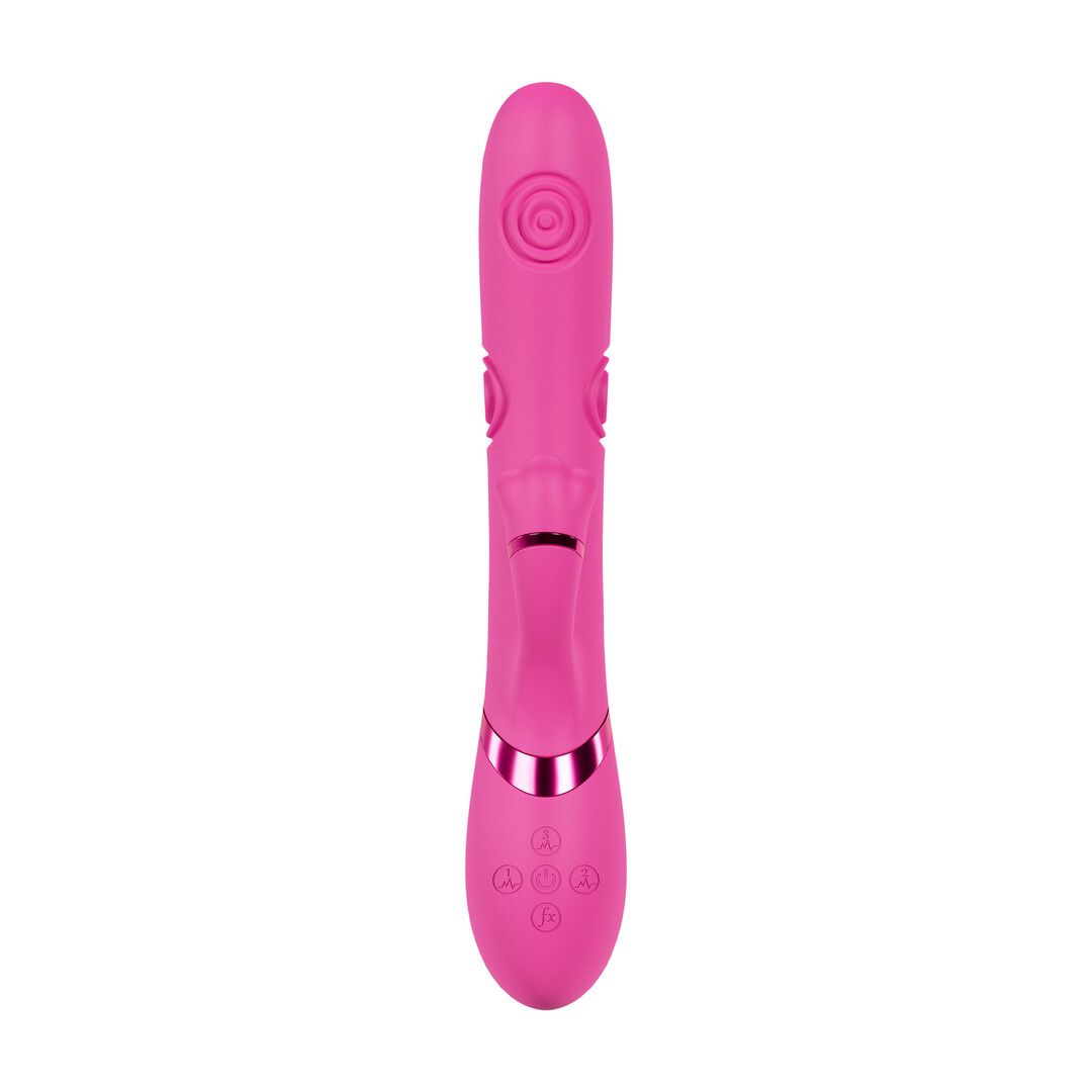 Vive by shots Fiore - G-Spot Air Wave Vibrerende en Kloppende Flared Clitorale Stimulator - Roze (8714273059048)