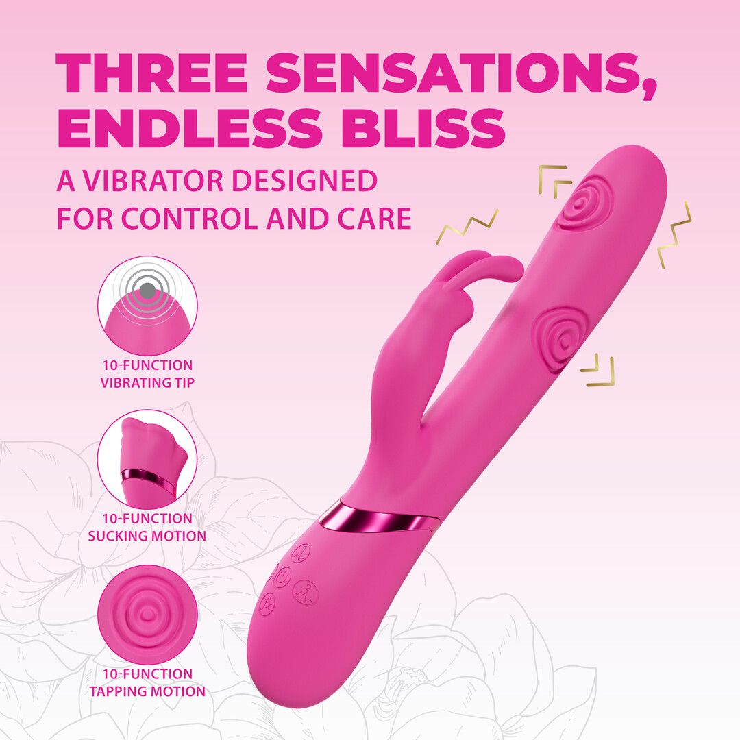 Vive by shots Fiore - G-Spot Air Wave Vibrerende en Kloppende Flared Clitorale Stimulator - Roze (8714273059048)