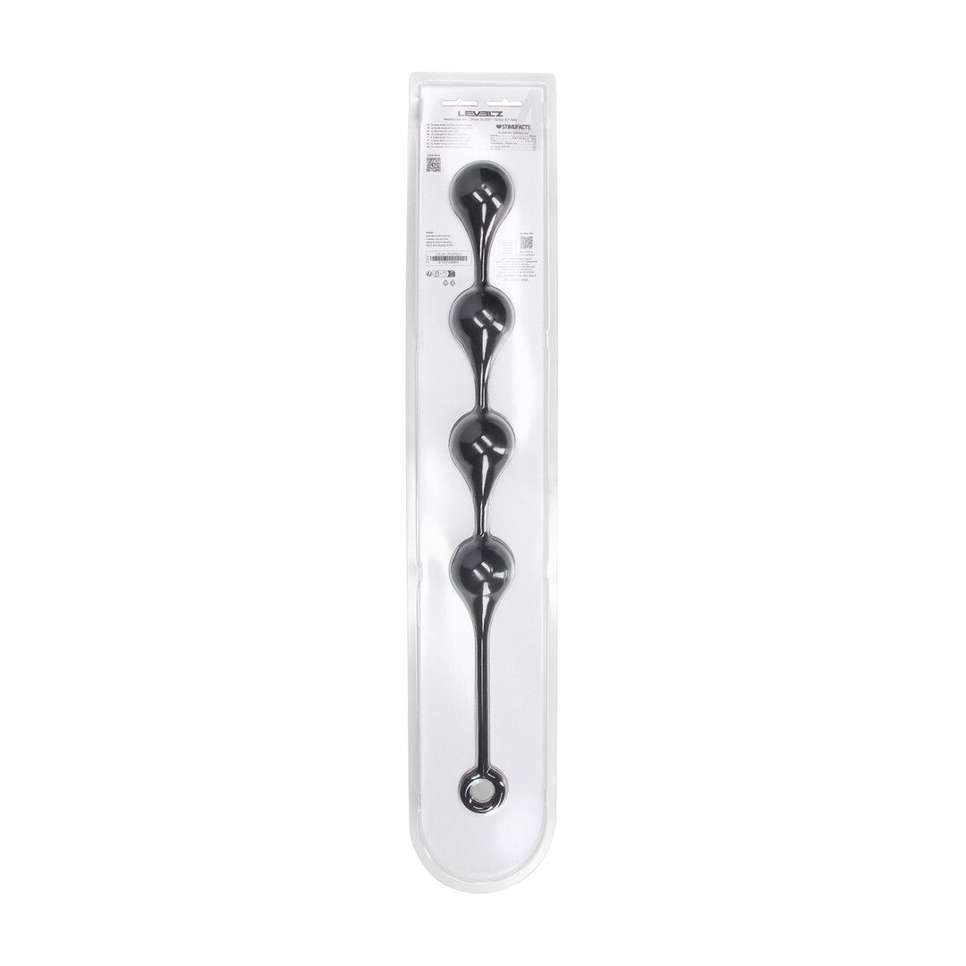 Levelz by shots Siliconen Waterdruppel Anale Ballen - XL - 50mm - Zwart (8714273069856)