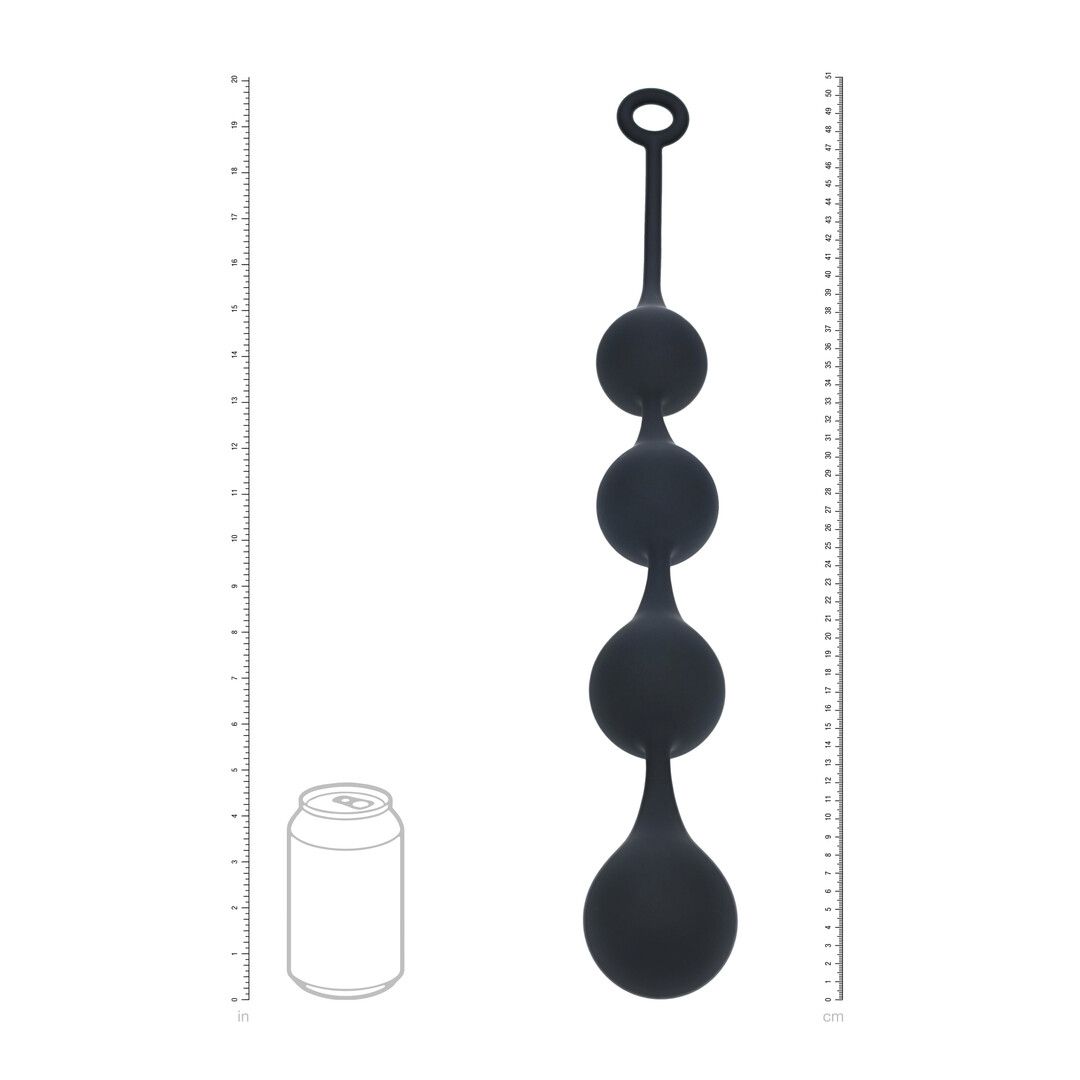 Levelz by shots Siliconen Waterdruppel Anale Ballen - XL - 50mm - Zwart (8714273069856)
