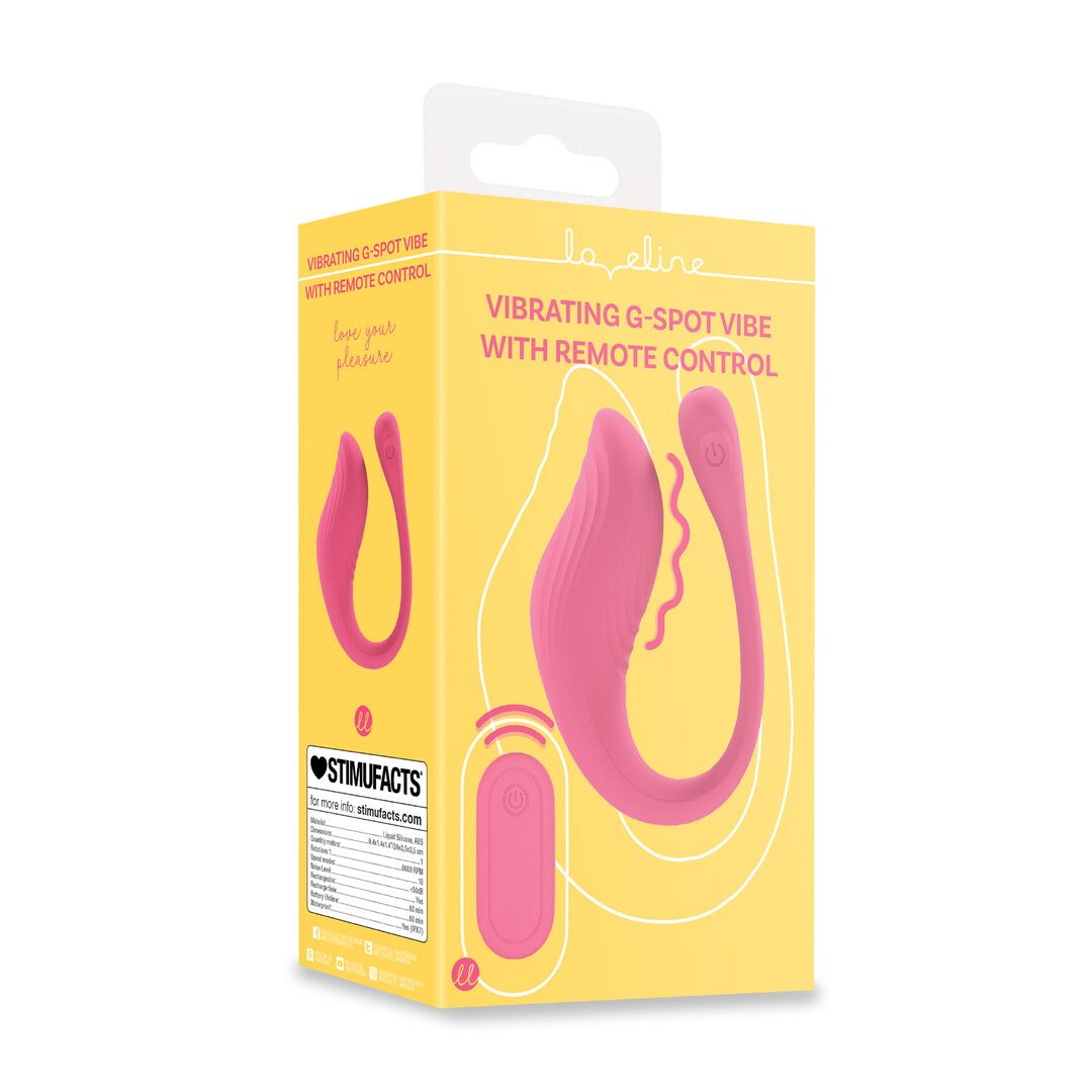 Loveline by shots Vibrerende G-Spot Vibe met Afstandsbediening - Roze (8714273026422)