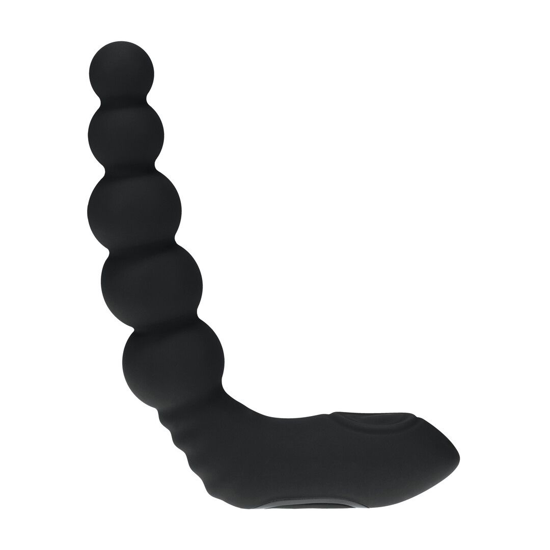Levelz by shots Vibrerende Verwarmende Buigbare Tapping Beaded Siliconen Prostaat Stimulator - Zwart (8714273067616)