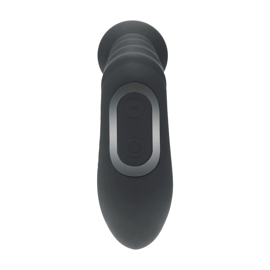 Levelz by shots Vibrerende Verwarmende Buigbare Tapping Beaded Siliconen Prostaat Stimulator - Zwart (8714273067616)
