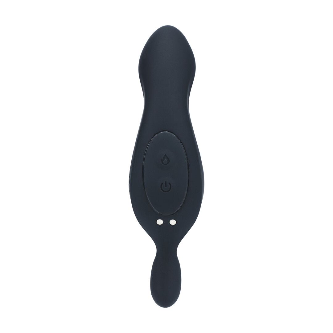Levelz by shots Verwarmende en Vibrerende Silicone Prostaat Stimulator - Zwart (8714273067654)