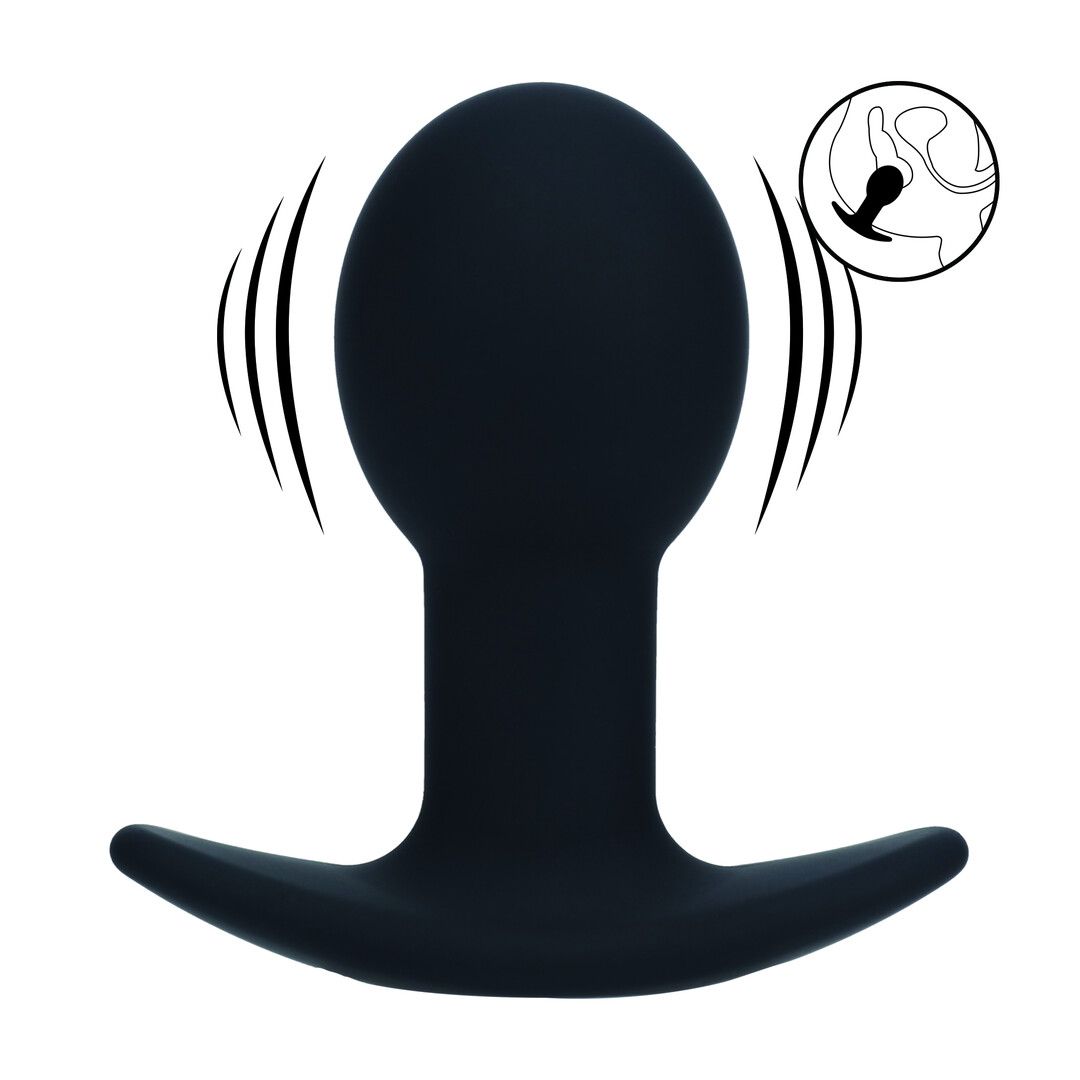 Levelz by shots Enkele Gloeilamp Vibrerende Siliconen Anale Plug - Zwart (8714273067531)
