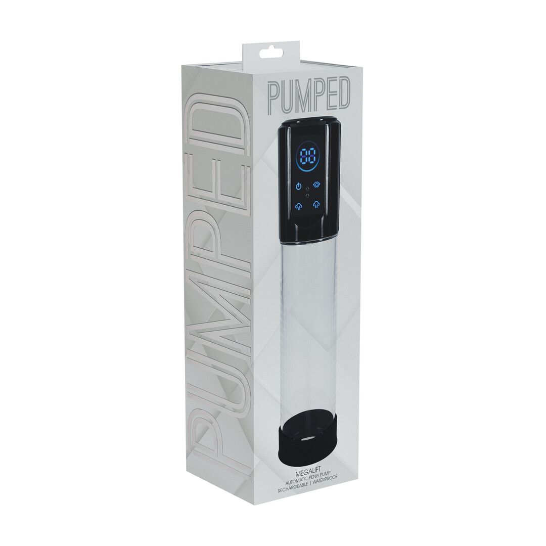 Pumped by shots MegaLift - Automatische Waterdichte Penis Pomp - Zwart (8714273059529)