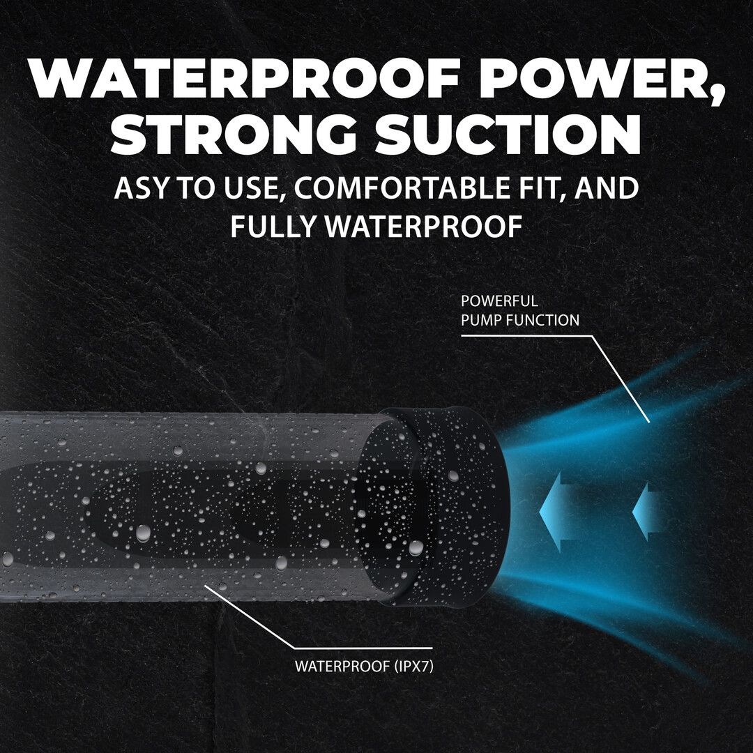 Pumped by shots MegaLift - Automatische Waterdichte Penis Pomp - Zwart (8714273059529)