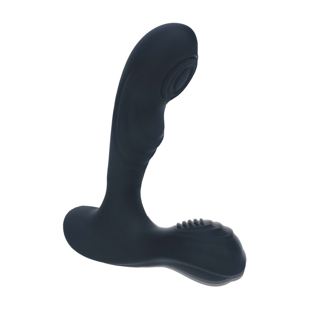 Levelz by shots Vibrerende en Tikken Siliconen Prostaat Massager met Bal Stimulator - Zwart (8714273067890)