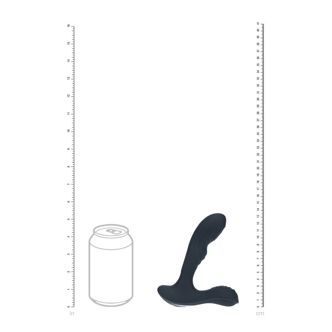 Levelz by shots Vibrerende en Tikken Siliconen Prostaat Massager met Bal Stimulator - Zwart (8714273067890)