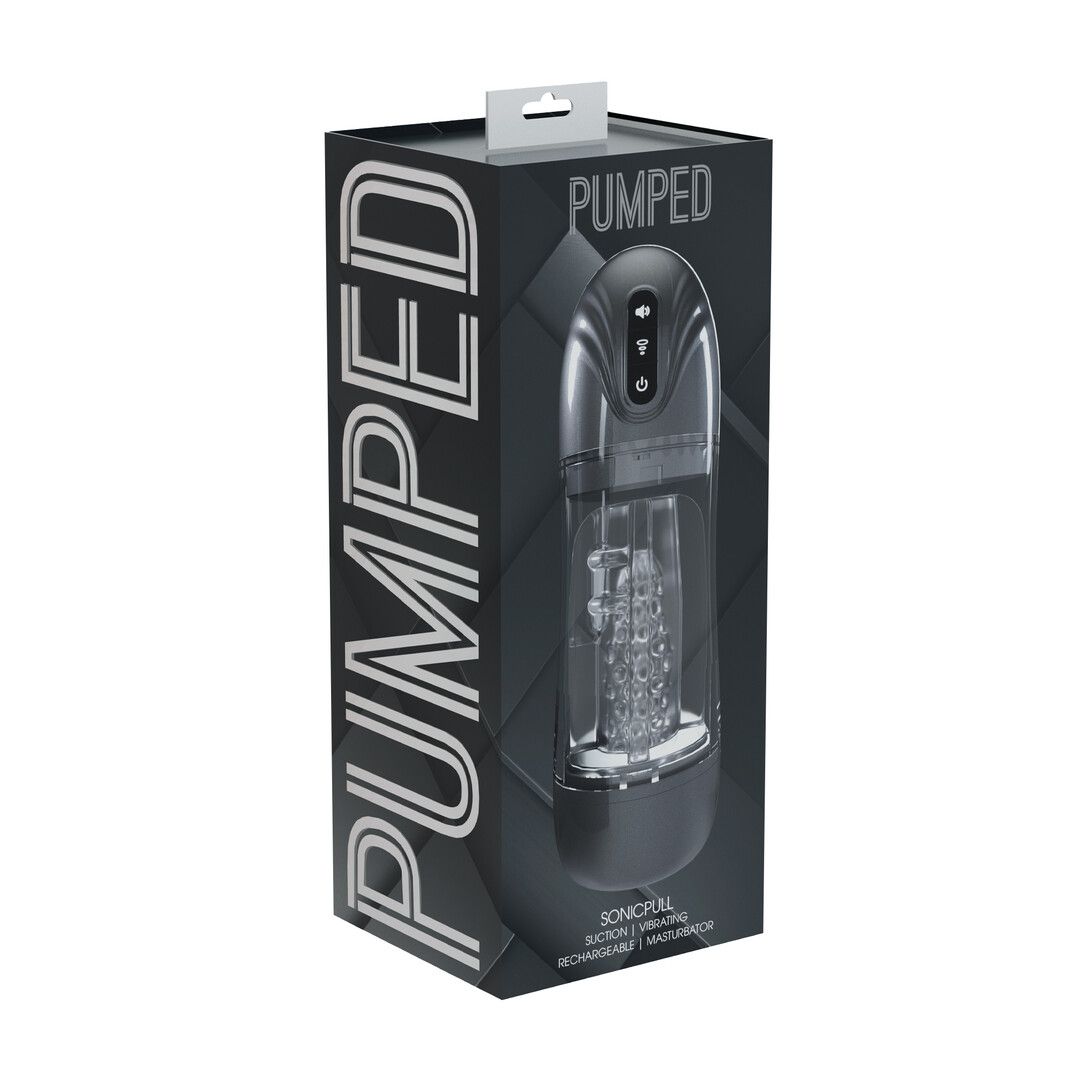 Pumped by shots SonicPull - Suction and Vibration Masturbator Pump - Multimedia Enhanced - Gun Metal (8714273061416)