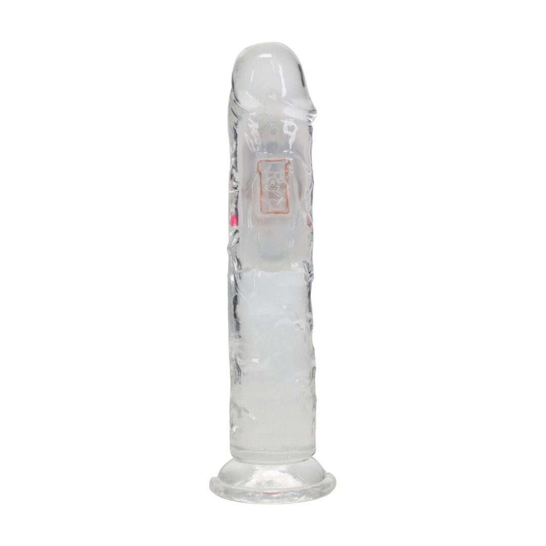 Realrock by shots LED Vibrating Straight Cock - 7 / 18 cm - Transparent (8714273059628)