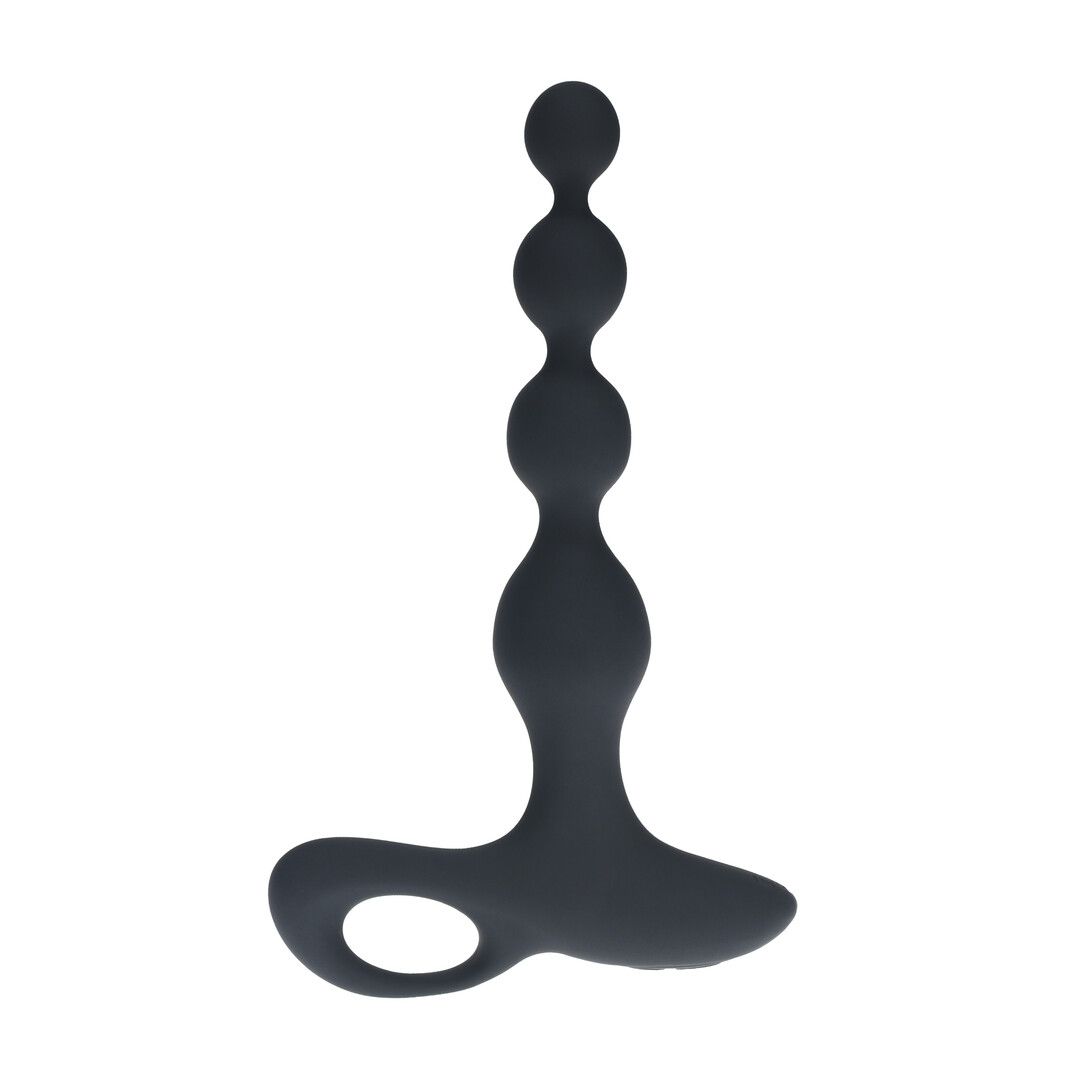 Levelz by shots Afstandsbediening Parels Vibrerende Siliconen Anale Plug - Zwart (8714273068200)
